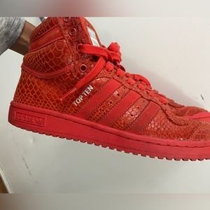 Vintage Top 10 Adidas Snake Skin Leather